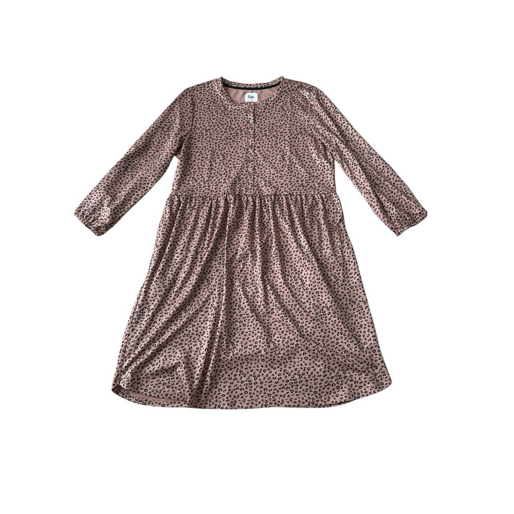 Bae the Label Maternity Dress Womens‎ Small Leopard Animal Print Brown Shift
